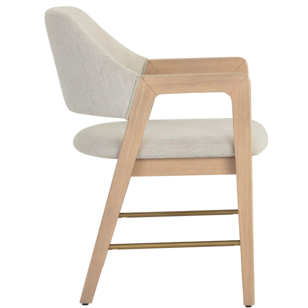 Home Fashion Milton Arm Chair Mina Ivory Set Of 2