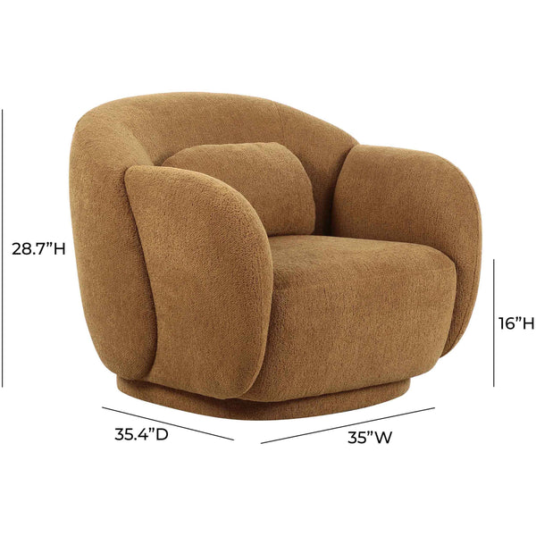 Home Fashion Misty Boucle Chair Brown
