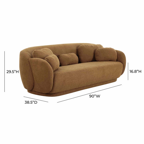 Home Fashion Misty Boucle Sofa Brown