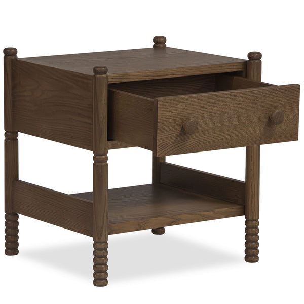 Home Fashion Molly Nightstand Light Walnut