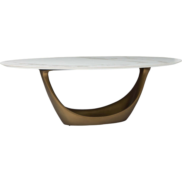 home fashion Montana Dining Table White/Gold Base