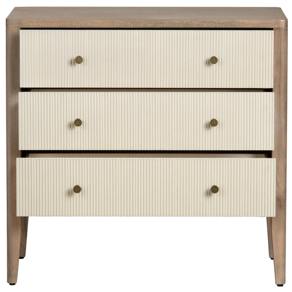 Home Fashion Montclair 3 Drawer Chest Cream
