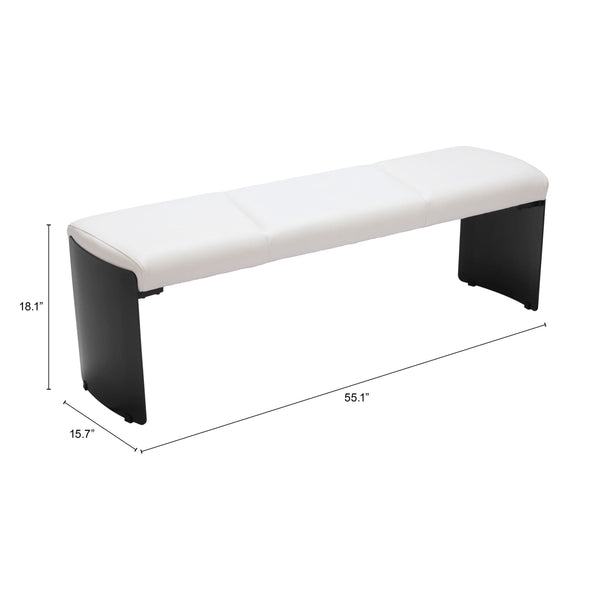 Home Fashion Mur Bench White