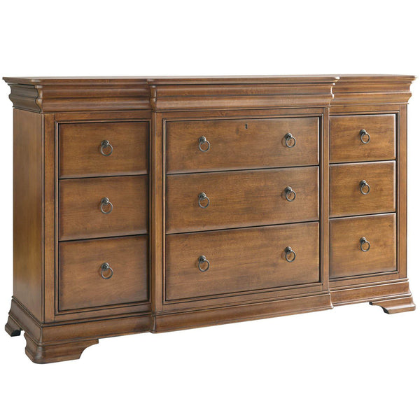 Home Fashion New Lou 12 Drawer Dresser Cognac