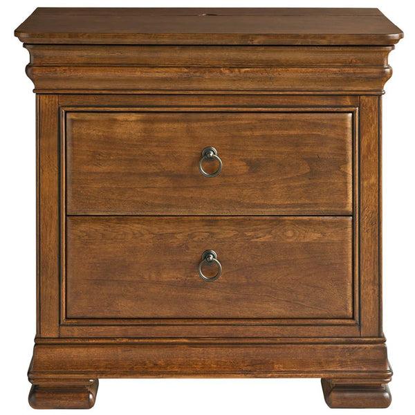 Home Fashion New Lou 2 Drawer Nightstand Cognac