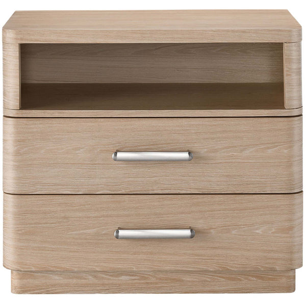 home fashion Nomad 2 Drawer Nightstand White Oak