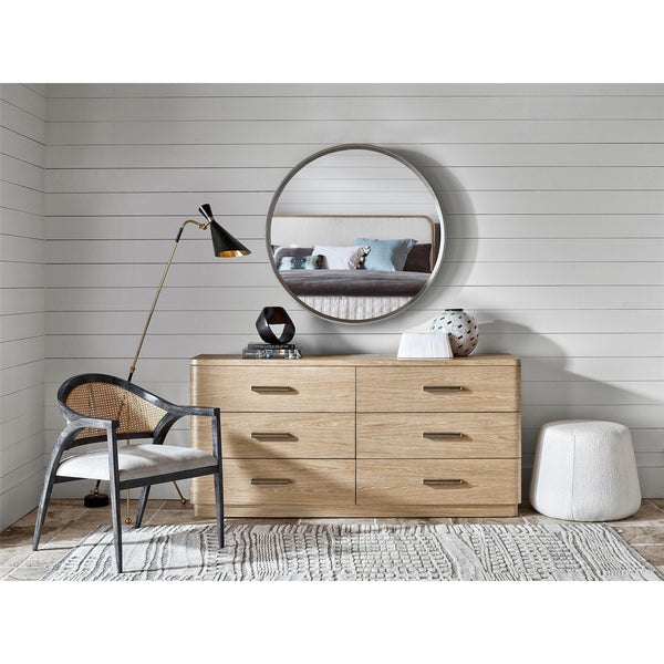 Home Fashion Nomad 6 Drawer Dresser White Oak
