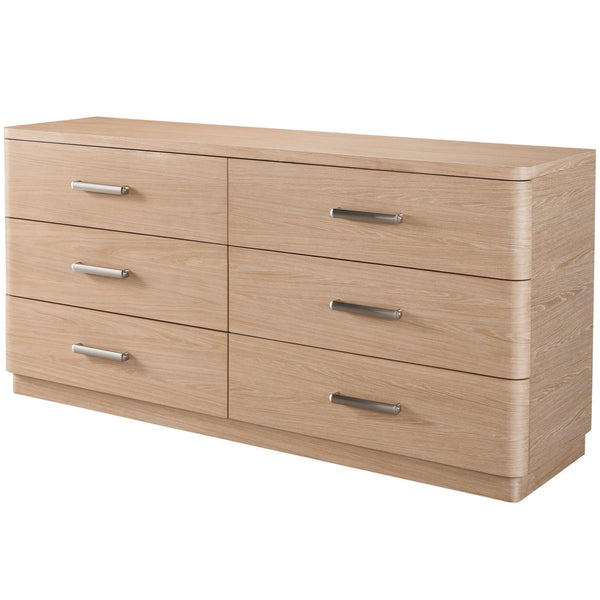 home fashion Nomad 6 Drawer Dresser White Oak