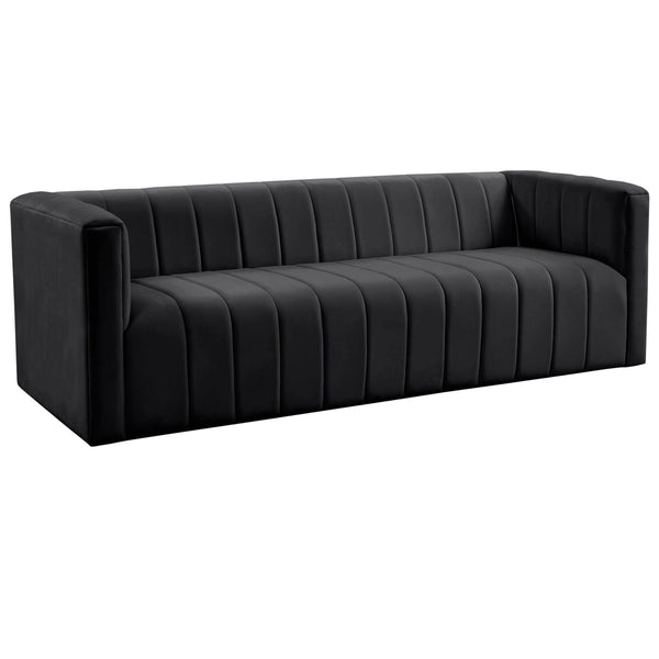 Home Fashion Norah Velvet Sofa Black