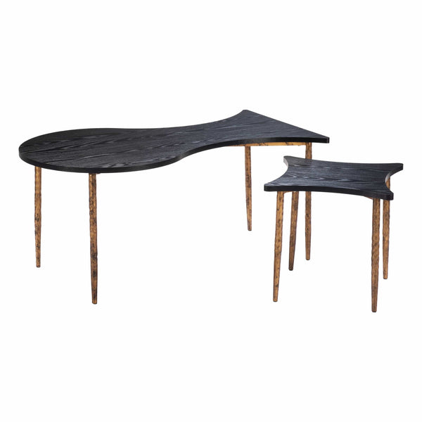 home fashion Norden Coffee Table Black Set of 2