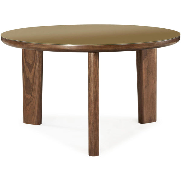 Home Fashion Oani Round Dining Table Walnut