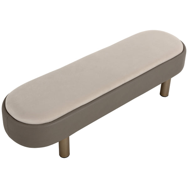 Home Fashion Odella Bench Meg Taupe/Porcini Taupe