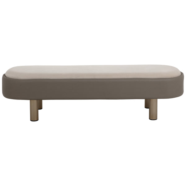 Home Fashion Odella Bench Meg Taupe/Porcini Taupe