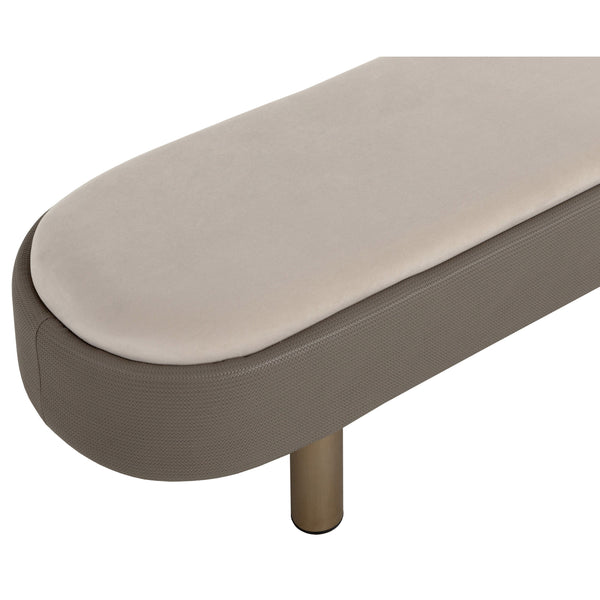 Home Fashion Odella Bench Meg Taupe/Porcini Taupe