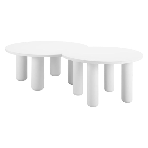 Home Fashion Ola Coffee Table Set 2-Piece White