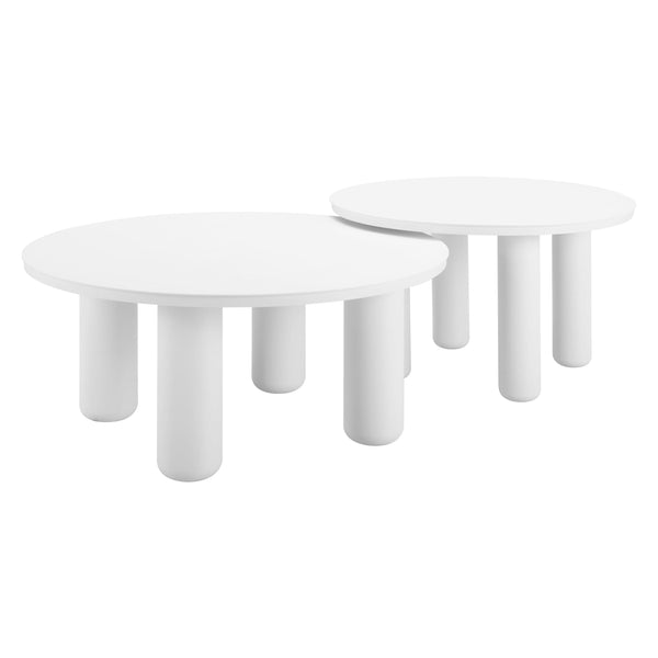 Home Fashion Ola Coffee Table Set 2-Piece White