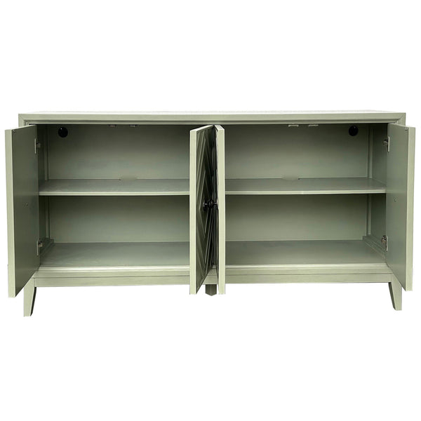 Home Fashion Oliver 4 Door Sideboard Green