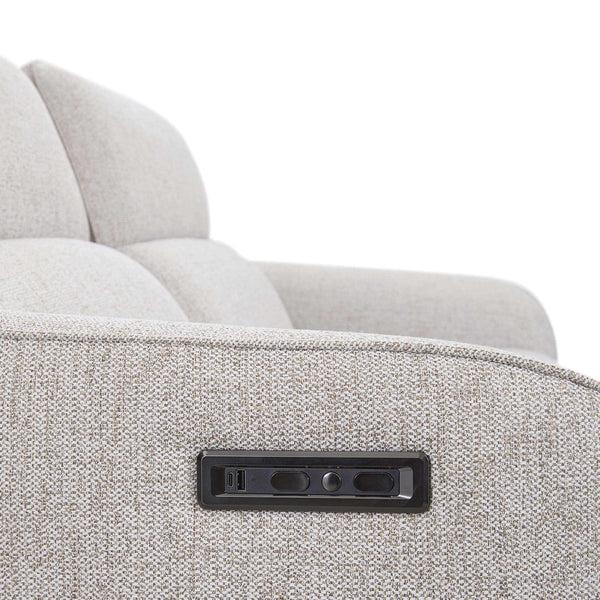 Home Fashion Ostend Power Recliner Sofa Light Grey