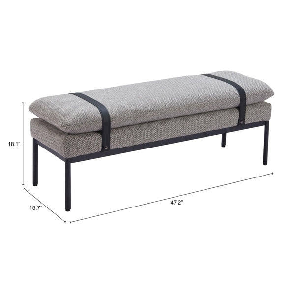Home Fashion Padd Bench Gray