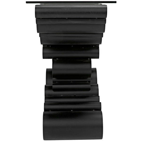 Home Fashion Paradox Glass Top Console Black