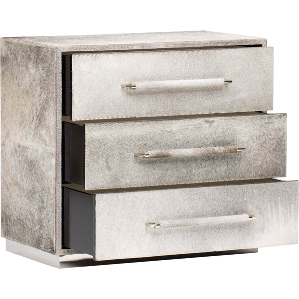 Home Fashion Parkin Cowhide Nightstand