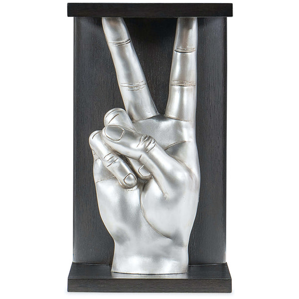 Home Fashion Peace Accent Table Black/Silver