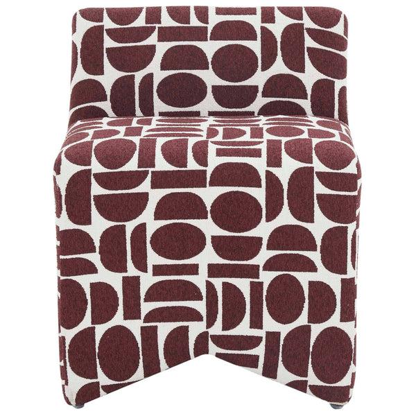 Home Fashion Pippa Stool Merlot Geometric