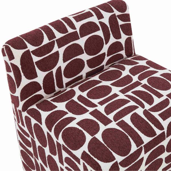 Home Fashion Pippa Stool Merlot Geometric