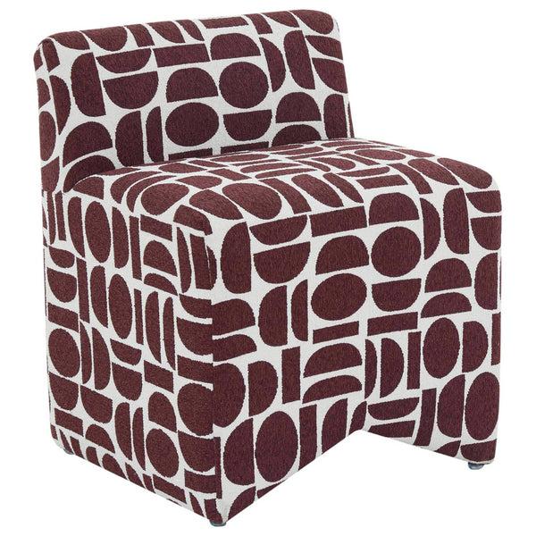 home fashion Pippa Stool Merlot Geometric