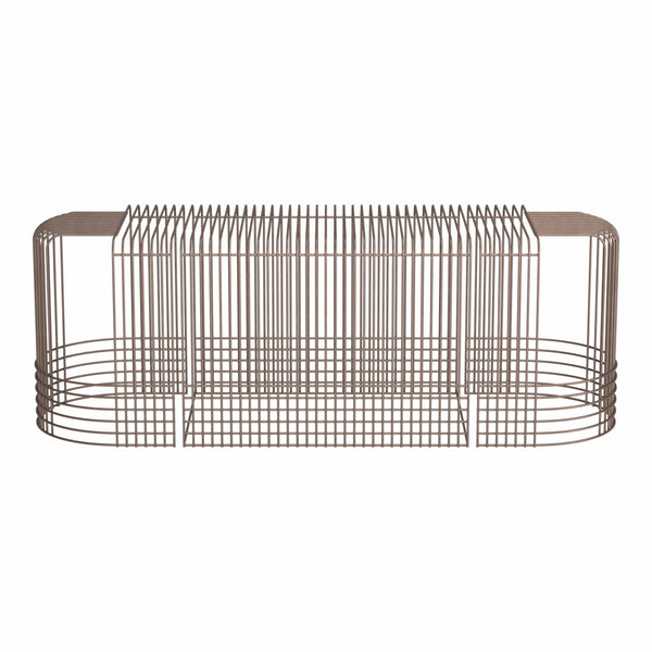 Home Fashion Pitch Coffee Table Bronze Set Of 3