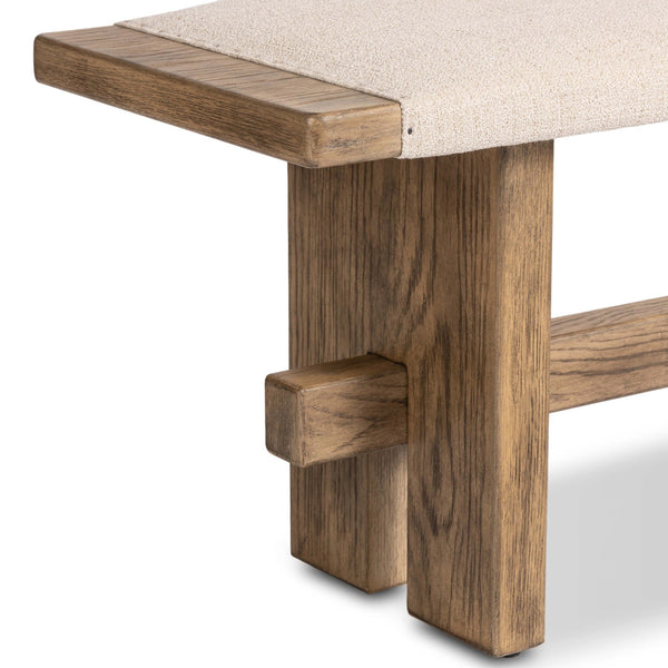 Home Fashion Poe Bench Hampton Cream By Four Hands