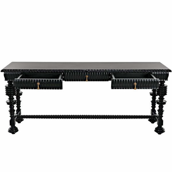 Home Fashion Portuguese Console Hand Rubbed Black