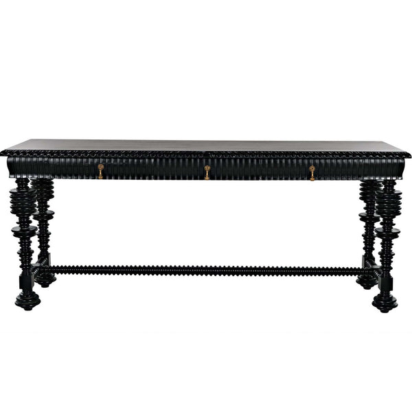 home fashion Portuguese Console Hand Rubbed Black