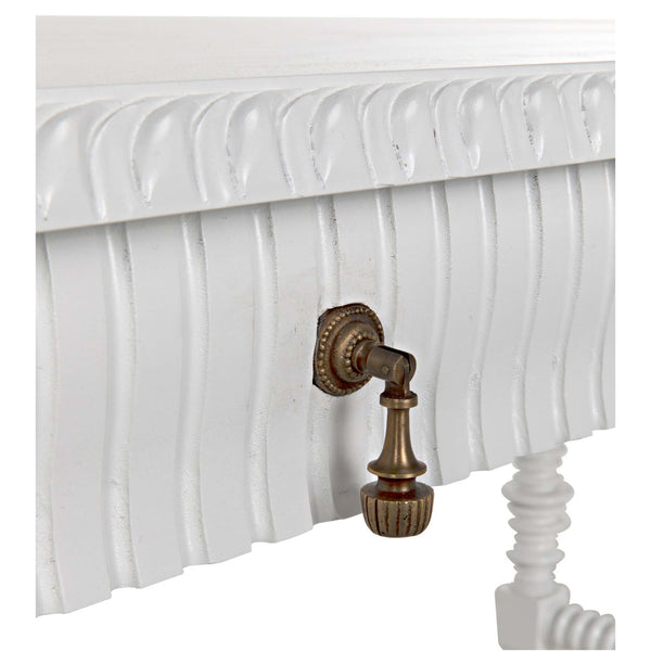 Home Fashion Portuguese Small Desk Solid White