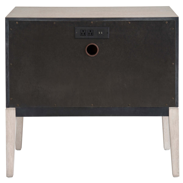 Home Fashion Presley Nightstand Rolling Fog
