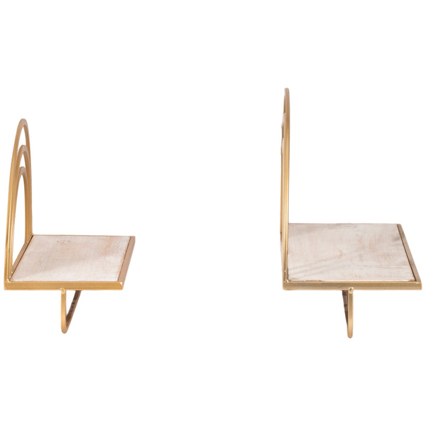 Home Fashion Rainbow Style Shelves White/Gold