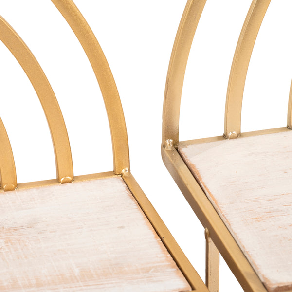 Home Fashion Rainbow Style Shelves White/Gold