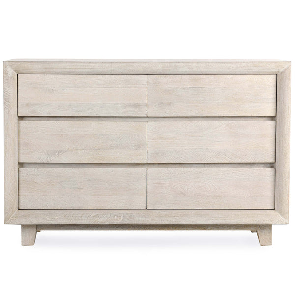 Home Fashion Reece 6 Drawer Dresser Seashell White