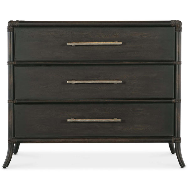 Home Fashion Retreat Pole Rattan Chest Black Sand