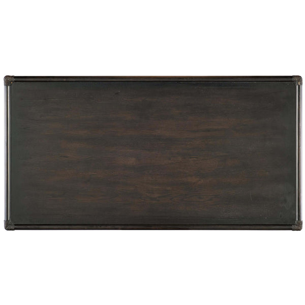 Home Fashion Retreat Pole Rattan Desk Black Sand