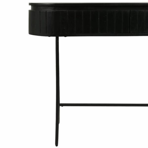 Home Fashion Ribbed Console Table Black