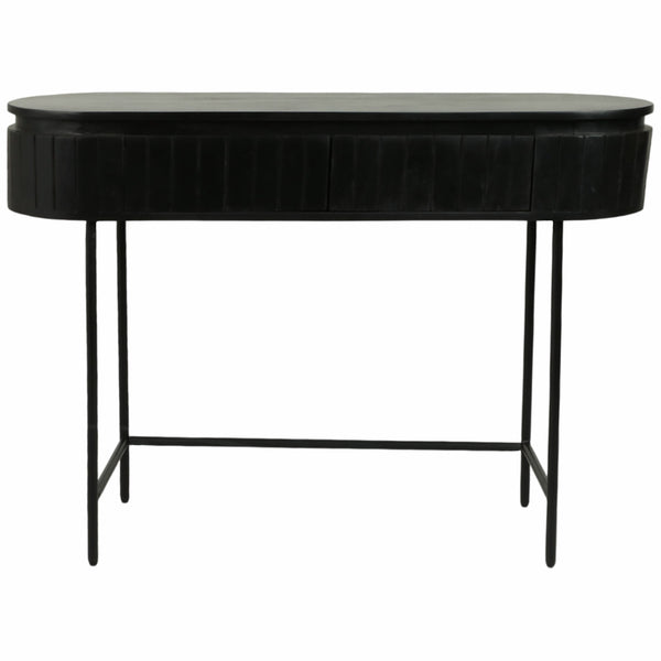 home fashion Ribbed Console Table Black