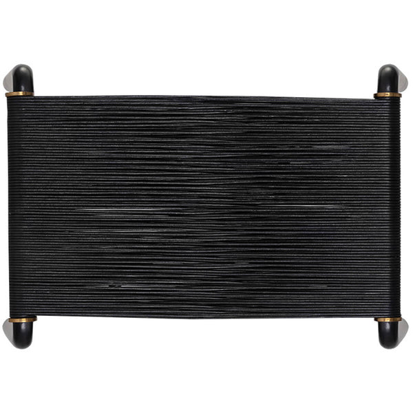 Home Fashion Riz Leather Stool Black