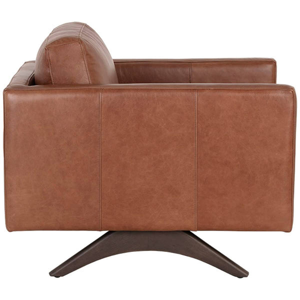 Home Fashion Rogers Leather Chair Shalimar Tobacco