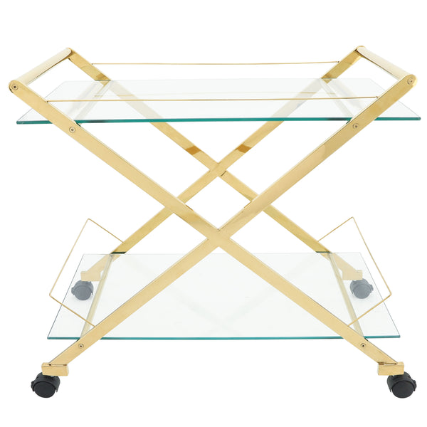 home fashion Rolling Bar Cart Gold