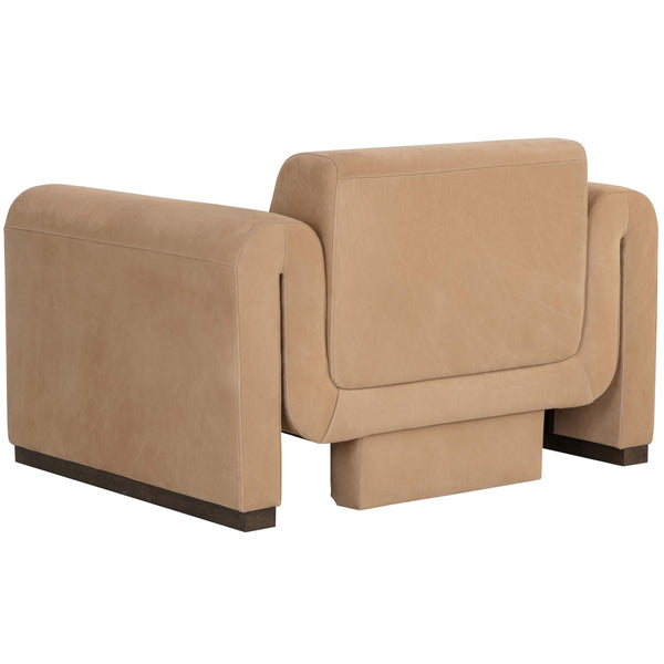Home Fashion Romer Leather Chair Nubuck Tan