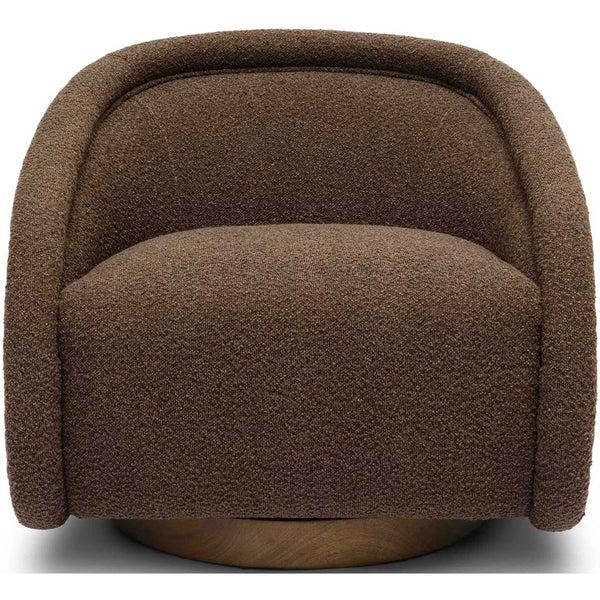 Home Fashion Rory Swivel Chair Brown Boucle