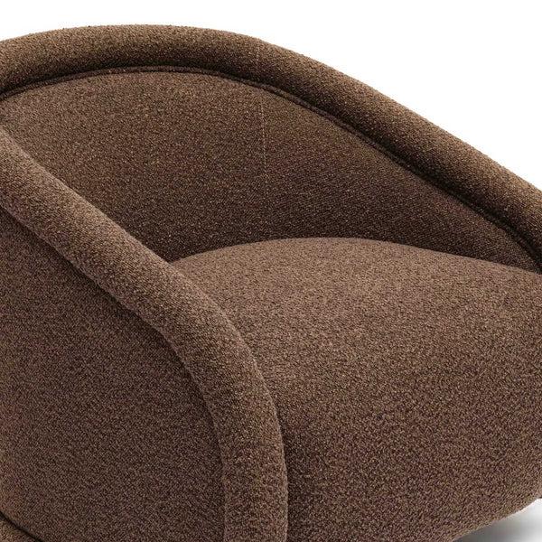 Home Fashion Rory Swivel Chair Brown Boucle
