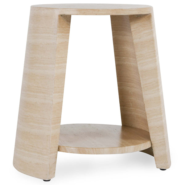 home fashion Rosen Outdoor Round Table Travertine