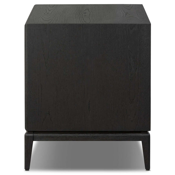 Home Fashion Rosenell 1 Drawer Nightstand Black
